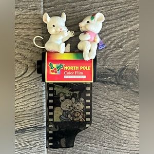 Lustre Fame North Pole Color FILM Christmas Around The World Ornament Mice VTG